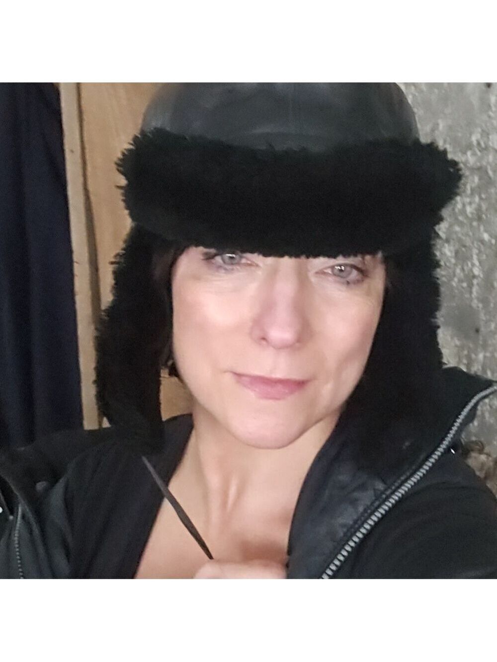 Unisex Vintage Leather Shearling Lined Ushanka Trapper Aviator Style Hat